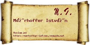 Márhoffer István névjegykártya