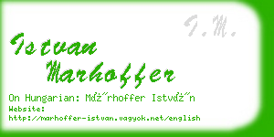 istvan marhoffer business card